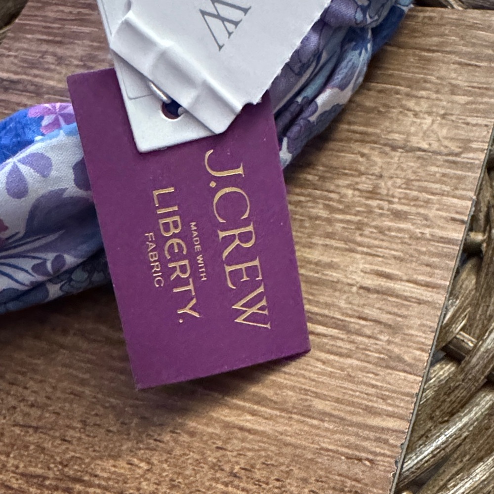 J. Crew Elegant Floral Headband in Purple and Blue - Picture 6 of 8